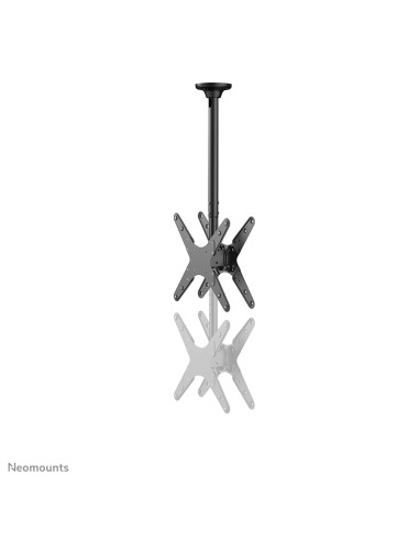Neomounts FPMA-C340DBLACK Supporto a soffitto per doppio monitor/TV 32-75" - alt. 106-156 cm