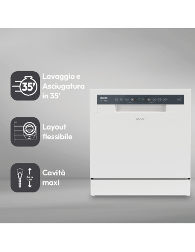 Candy RapidÓ CP 6E51LW Libera installazione 6 coperti E