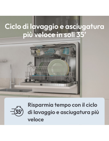 Candy RapidÓ CP 6E51LW Libera installazione 6 coperti E