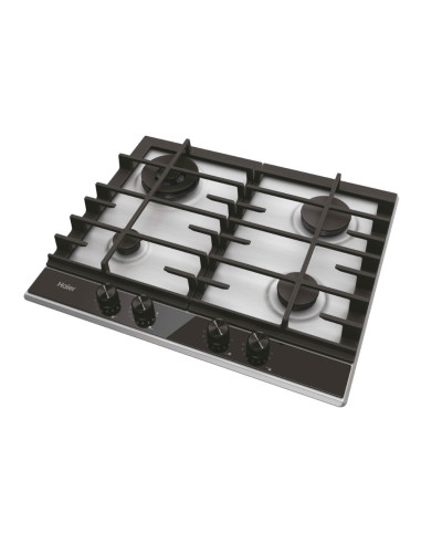 Haier Series 4 HAHG6BR4XH Acciaio inox Da incasso 59.5 cm Gas 4 Fornello(i)