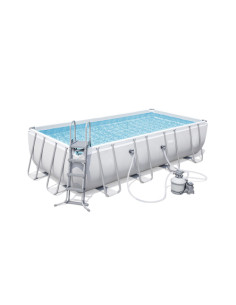 Bestway Power Steel Piscina mis.549x274x122 cm, pvc/tritech, effetto mosaico interno, include filtro a sabbia, copertura, scalet