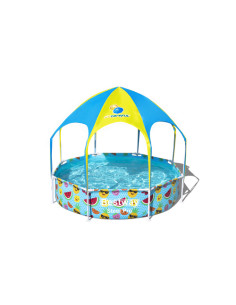 Bestway Steel Pro 56432 piscina fuori terra Piscina con bordi Piscina rotonda 1688 L Arancione, Giallo