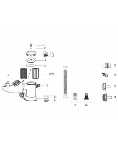 Bestway 5618Y piscina fuori terra Piscina con bordi Piscina rotonda 23062 L Grigio