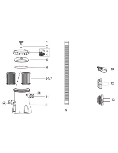 Bestway 5619D piscina fuori terra Piscina con bordi Piscina rotonda 15232 L Grigio