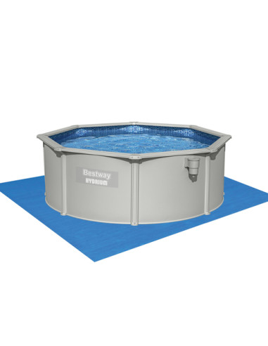 Bestway Hydrium 56574 piscina fuori terra Piscina con bordi Piscina rotonda 10990 L Blu, Grigio