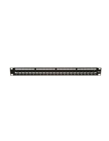 PANN.1U PER 24 RJ45S KEYSTONE NERO