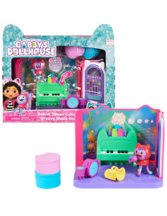 Gabby's Dollhouse , Groovy Music Room con personaggio Daniel James Catnip, 2 accessori, 2 mobili e 2 scatole con sorpresa, gioca