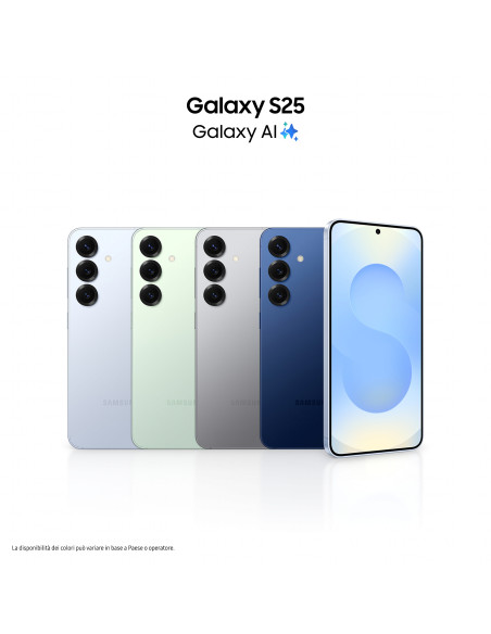 Samsung Galaxy S25 Smartphone AI, Display 6.2'' FHD+ Dynamic AMOLED 2X, Fotocamera 50MP, RAM 12GB, 128GB, 4.000 mAh, Icyblue