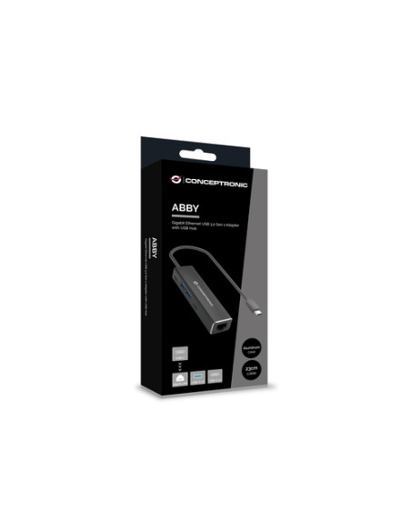 Conceptronic ABBY13B replicatore di porte e docking station per laptop Cablato USB 3.2 Gen 1 (3.1 Gen 1) Type-C Grigio