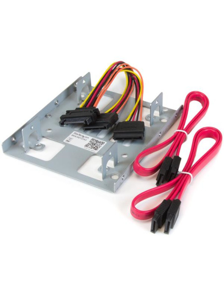 StarTech.com Staffa per doppio HDD da 2,5" a 3,5” per dischi rigidi SATA - Staffa per 2 dischi da 2,5" a 3,5” per montaggio 