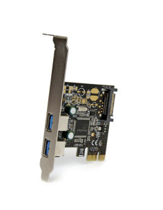 StarTech.com Scheda controller USB SuperSpeed 3.0 PCIe PCI Express a 2 porte con alimentazione SATA 2