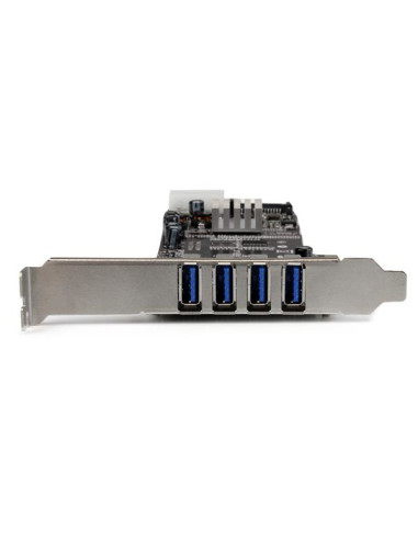 StarTech.com Adattatore scheda SuperSpeed USB 3.0 con 4 porte PCI Express (PCIe) con 2 canali da 5 Gbps dedicati - UASP - Alimen