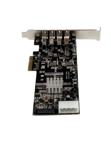StarTech.com Adattatore scheda SuperSpeed USB 3.0 con 4 porte PCI Express (PCIe) con 2 canali da 5 Gbps dedicati - UASP - Alimen