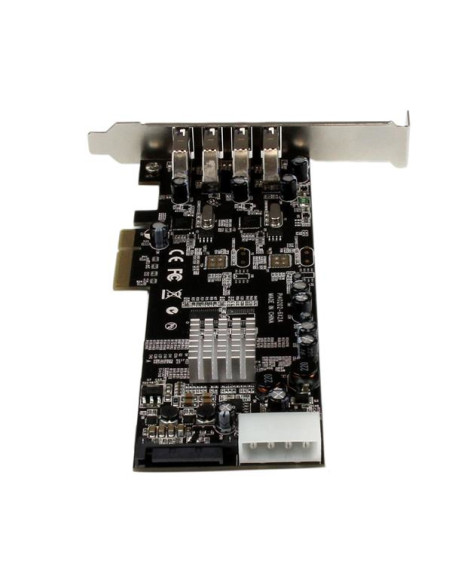 StarTech.com Adattatore scheda SuperSpeed USB 3.0 con 4 porte PCI Express (PCIe) con 2 canali da 5 Gbps dedicati - UASP - Alimen