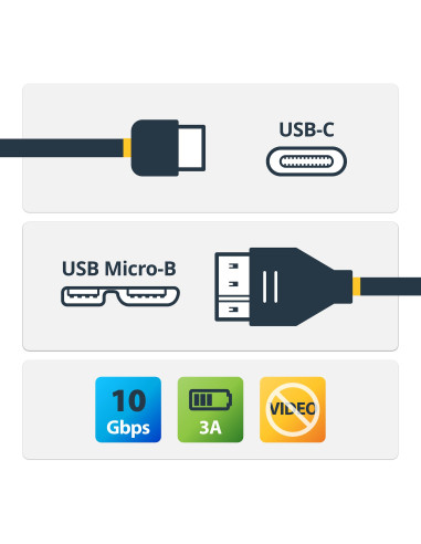 StarTech.com Cavo USB-C a Micro-B - M/M - USB3.1 (10Gbps) da 50cm