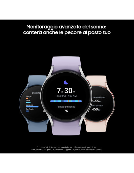 Samsung Galaxy Watch5 44mm Smartwatch Ghiera Touch in Alluminio Memoria 16GB Silver