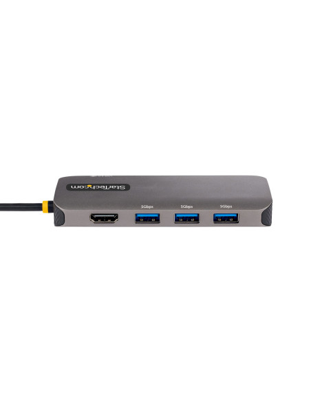 StarTech.com Adattatore USB C Multiporta, Video HDMI 4K 60Hz, Hub USB 3.2 a 3 porte USB-A 5Gbps , 100W Power Delivery Pass-Throu