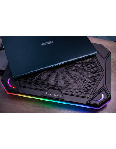 SureFire Bora X1 base di raffreddamento per laptop 43,2 cm (17") 750 Giri/min Nero