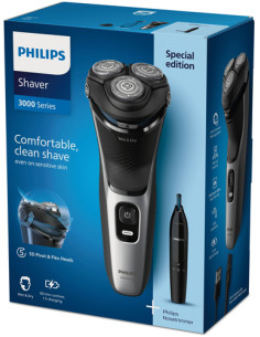 Philips Shaver 3000 Series S3143/02 Rasoio elettrico Wet & Dry 2