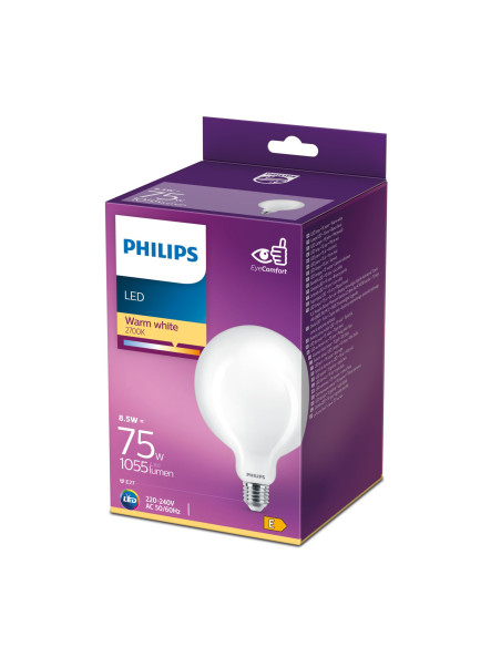 Philips Lampadina smerigliata a filamento 75 W G120 E27