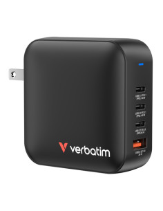 Verbatim Mini GaN Charger 165W Universale Nero AC Ricarica rapida Interno