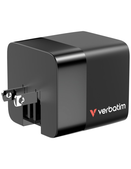 Verbatim GaN Charger 65W Universale Nero AC Ricarica rapida Interno