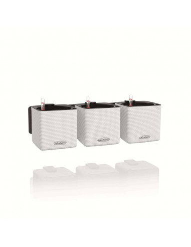 LECHUZA Fioriere 3 pz Green Wall Home Kit Bianco