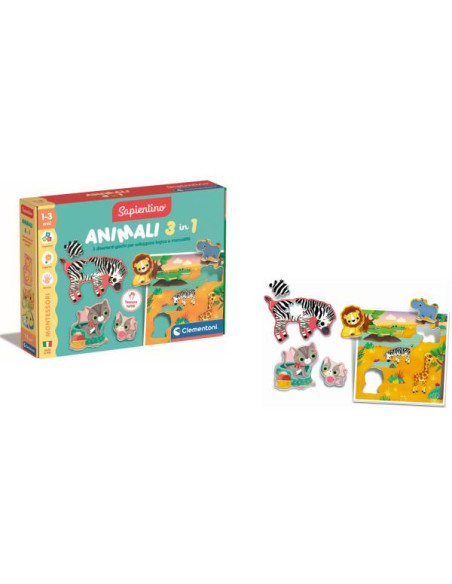 MONTESSORI - ANIMALI 3IN1