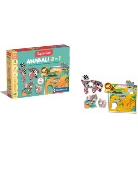 MONTESSORI - ANIMALI 3IN1
