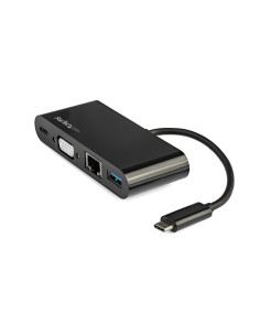 StarTech.com Adattatore Multiporta USB-C a VGA - Ricarica via Power Delivery (60W) - USB 3.0 - Gbe - Adattatore USB-C per Mac, W