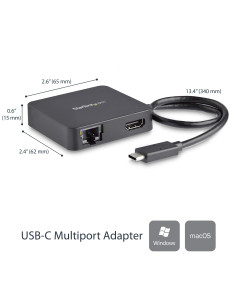 StarTech.com Adattatore Multiporta USB-C per Portatili - 4k HDMI - GbE - USB Tipo C - USB-A 2