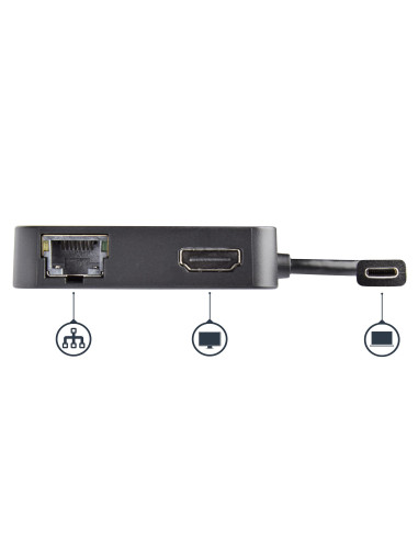 StarTech.com Adattatore Multiporta USB-C per Portatili - 4k HDMI - GbE - USB Tipo C - USB-A