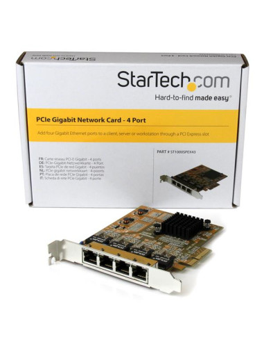 StarTech.com Adattatore Scheda di Rete Ethernet Gigabit PCI express PCIe NIC a 4 porte