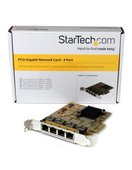 StarTech.com Adattatore Scheda di Rete Ethernet Gigabit PCI express PCIe NIC a 4 porte