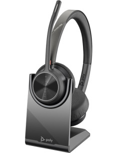 POLY Cuffie Voyager 4320 UC stereo USB-A + adattatore USB-A BT700 + supporto per ricarica 2