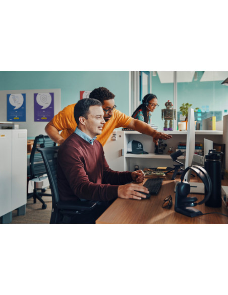 POLY Headset Voyager Focus 2-M certificato per Microsoft Teams con supporto per ricarica