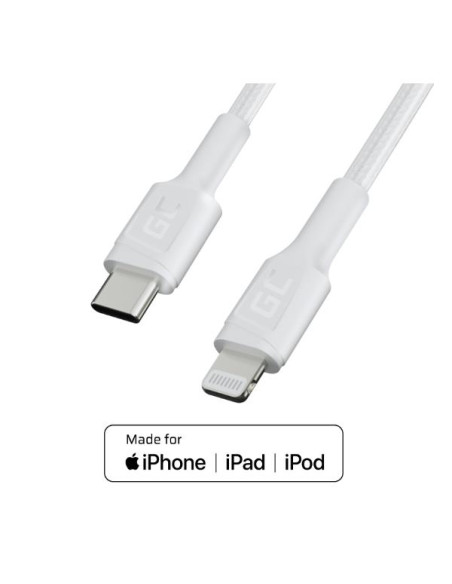 CABLE 100CM USB-C/LIGHTNING MFI W