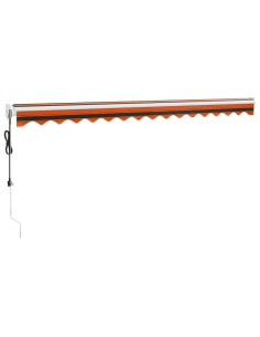 Tenda Sole Automatica Retrattile Arancione e Marrone 4x3 m