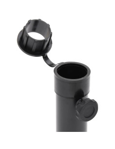 Base per Ombrellone per Palo da Ø38/48 mm Nero Opaco in Acciaio