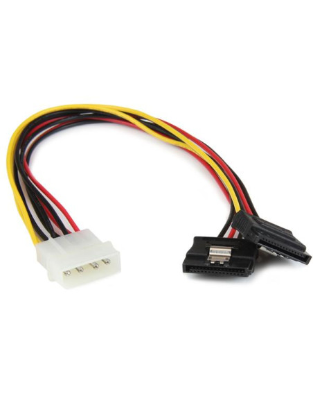 StarTech.com Adattatore splitter cavo di alimentazione Y LP4 a 2 SATA latching da 30 cm - 4 pin a dual SATA