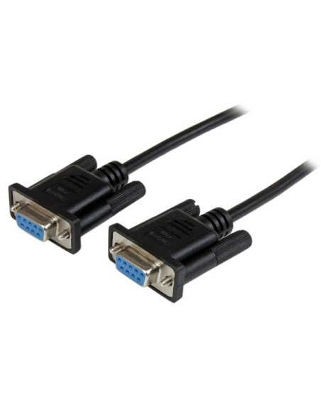 StarTech.com Cavo Seriale RS232 / DB9 Null Modem da 2m - nero Femmina/Femmina