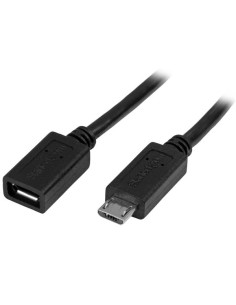 StarTech.com Cavo prolunga Micro USB maschio a femmina - Cavo di estensione micro-USB di 50cm - Nero