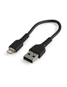 StarTech.com Cavo da USB-A a Lightning da 15cm nero - Robusto e resistente cavo di alimentazione/sincronizzazione in fibra arami