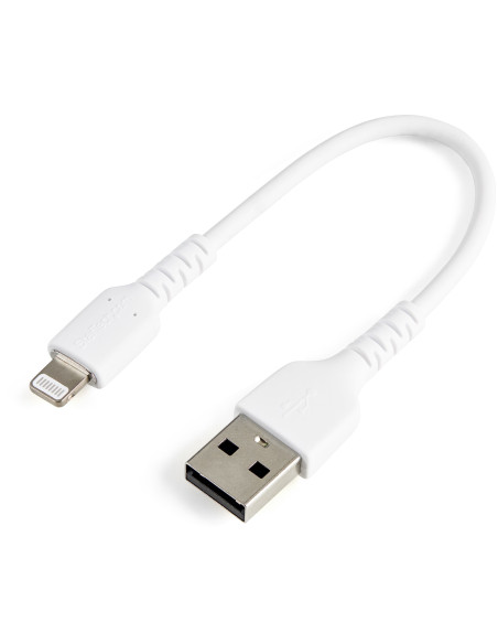 StarTech.com Cavo da USB-A a Lightning da 15cm bianco - Robusto e resistente cavo di alimentazione/sincronizzazione in fibra ara