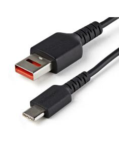 StarTech.com Cavo di ricarica USB C sicuro da 1 m - Cavo di sola alimentazione da USB-A a USB type C con blocco dati - Cavo cari