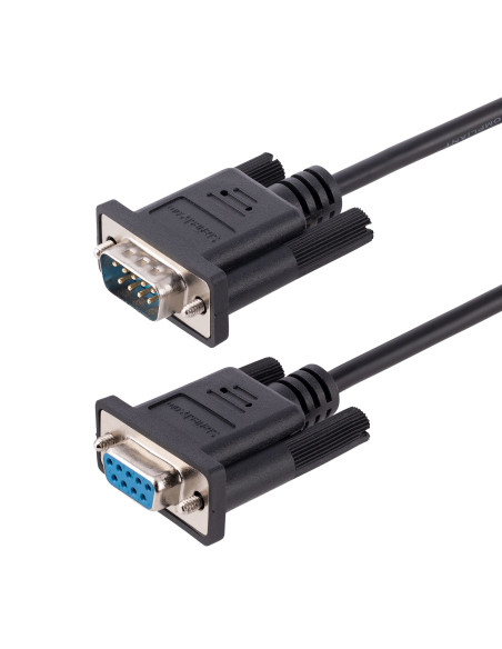 StarTech.com Cavo Seriale Null Modem RS232 da 3 m - Cavo Seriale Crossover con Schermatura in Alluminio - Cavo COM Connettore DB