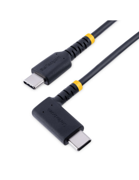 StarTech.com Cavo di Ricarica USB-C a 90° da 2m - Cavetto di Ricarica Veloce USB Tipo-C per uso intensivo - Cavo Dati USB 2.0 T
