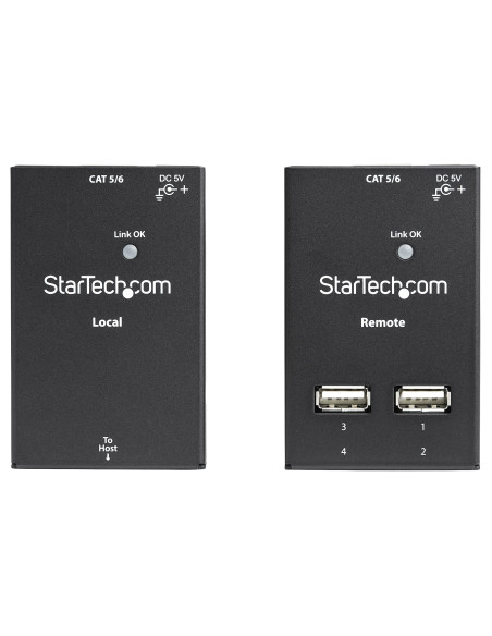 StarTech.com Prolunga/Extender USB 2.0 a 4 porte via Cat5 o Cat6 - Estensore USB2.0 via cavo Cat5/Cat6 fino a 40m
