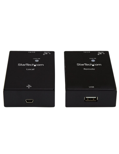 StarTech.com Extender USB 2.0 su cavo Cat5e/Cat6 (RJ45) - Fino a 50m - Kit adattatore per estensore porta USB ad alta velocità