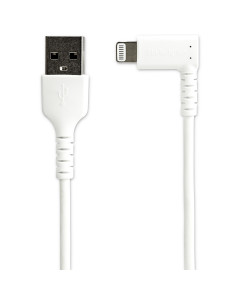 StarTech.com Cavo da USB-A a Lightening da 2m durevole - bianco ad angolo retto a 90° in fibra aramidica - Robusto e resisten 2